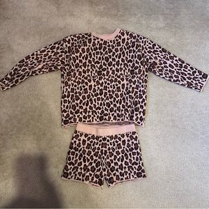 Pink Lily Leopard Sweater Set